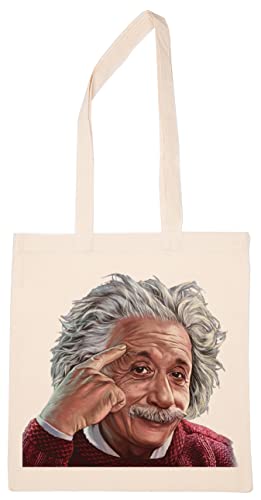 Enigmae Alberto Einstein Pensar Reutilizable Compras Tienda de Comestibles Algodón Bolsa Reusable Shopping Bag