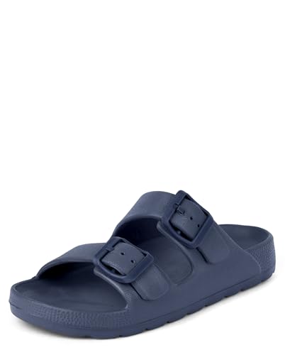 Image of The Children's Place Boys' Boys' Everyday Slip on Double Buckle Slide Sandals