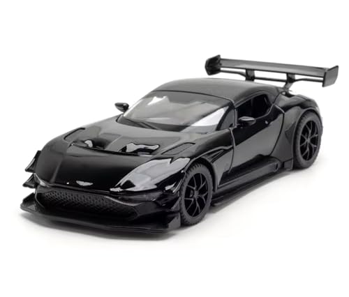 Image of Alokik Enterprise 1:32 AST-Ron Martin Vulcan Die-Cast Metal Pull Back Car with 6 Openable Doors with Sounds and Lights Toy Decoration Car Best Gift Toys for Kids【Black】
