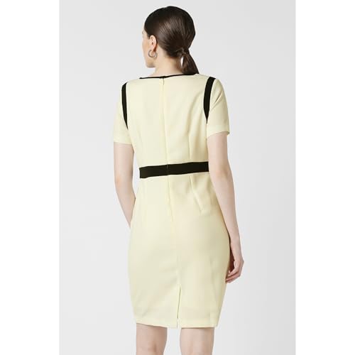 Image of Van Heusen Women's Regular Fit Half Sleeve Mid Thigh Length Sheath Dress