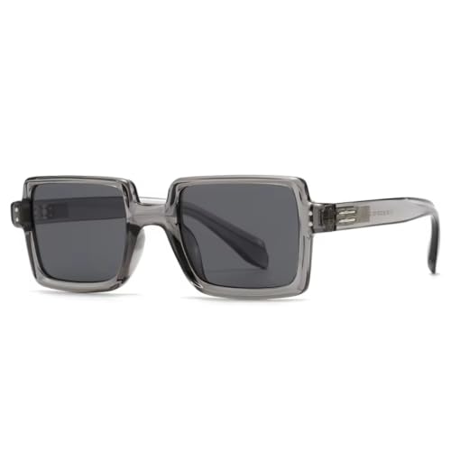 Lunettes de soleil homme rétro tendance punk grise avec verres de protection UV400