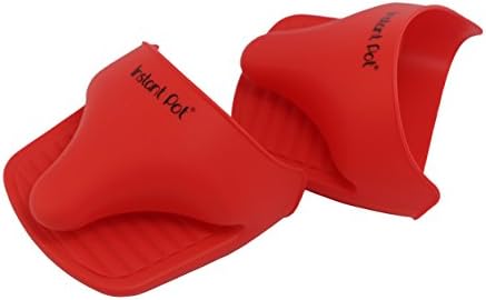 Instant Pot Mini-Mitt Mini Mitts, Silicone Oven Mitts, Pot Holders for Kitchen Heat Resistant, Kitchen Mittens, Red