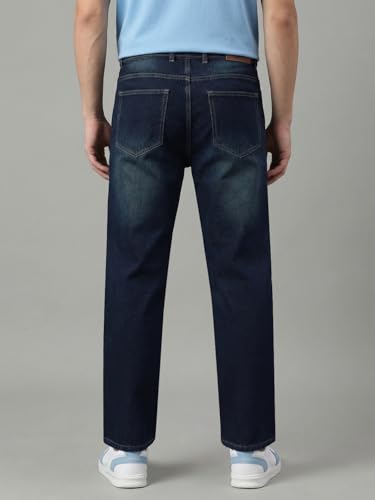 Image of Urbano Fashion Men's Relaxed Fit Washed Denim Jeans Non-Stretchable