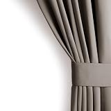AmeliaHome Zasłona 140x245 cm beżowa zaciemniająca na taśmie Blackout