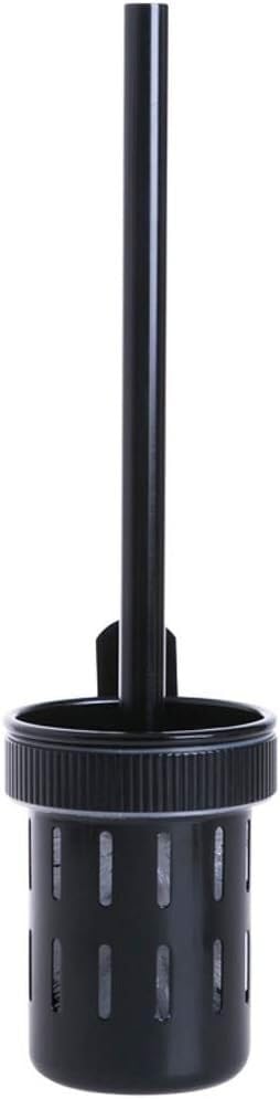 Brosse de toilette gain de place murale en aluminium noir anti-rouille