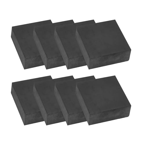 PATIKIL ゴム製 ソリッドアンチバイブレーションパッド 8個60mm x 25mm厚 ゴム製スクエアワッシャー マルチパーパスガスケットパッドブッシングスペーサー HVACコンプレッサーエアコン用 黒