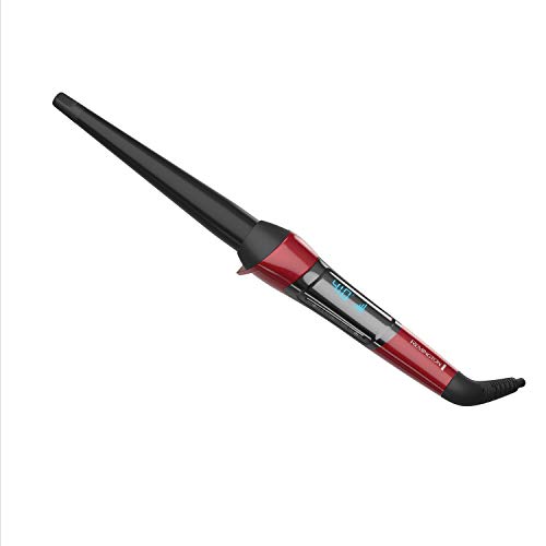 Remington CI96W7A T|Studio Silk Ceramic Slim Styling Curling Wand, Curling Iron, ½ - 1 inch Barrel, Red