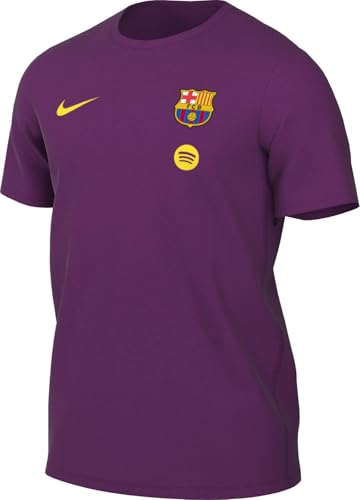Fc Barcelona Primary Home Nike Fußball-Kurzarmshirt Mit Dri-Fit-Technologie Für Herren, Bright Grape/Bright Grape/Midwest Gold, HJ6549-595, S
