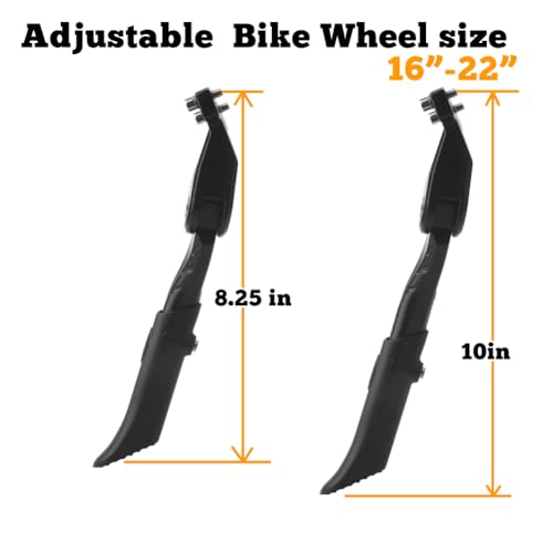 Pata de Apoyo Ajustable para Bicicleta Sataway de Aleación de Aluminio Resistente, montaje trasero para bicicletas de 16 a 22 pulgadas, E-bikes (distancia de agujero 40 mm) miniatura 6