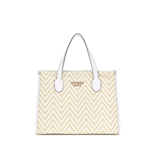 GUESS Sac à main en raphia Silvana jeans brodé d'une élégance intemporelle pour femme