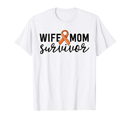 Leukemia Awareness Products Mom Wife Cancer Survivor Orange T-Shirt