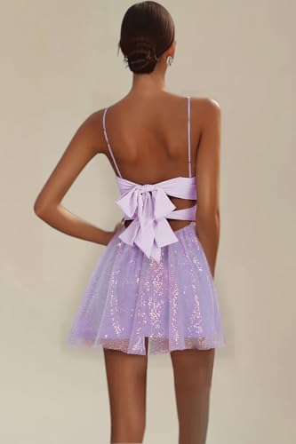 Spaghetti Straps Homecoming Dresses Short Ruched Sequin Formal Prom Party Gown Mini Length2