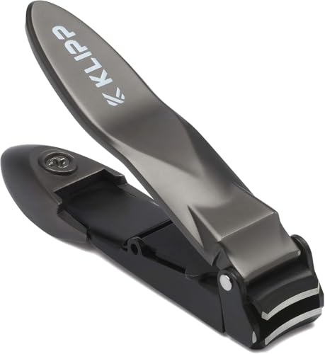 Nail Clippers for Men with Catcher - Razor-Sharp Heavy Duty Self-Collecting Nail Cutters with Ergonomic Lever Keep Fingernails and Toenails Impeccably Manicured - Includes Ziplock Pouch