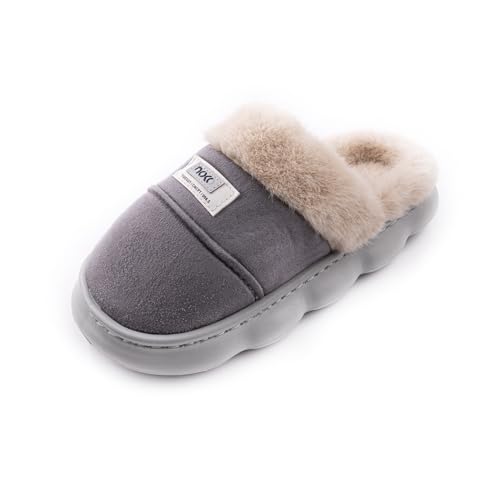 Zapatillas de estar por casa, pantuflas mujer, EVA, con dos tallas, comodos ligeros y antideslizantes, genial para hogar. (Gris 38/39)