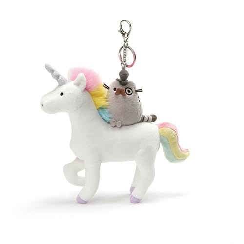 GUND Pusheen Fancy and Unicorn Magical Kitties Plush Deluxe Keychain Clip, Multicolor, 8.5