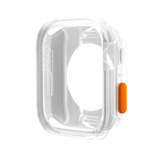 DFAMIN Cambiar a Ultra Case para Apple Watch Case 45 mm 44 mm 41 mm 41 mm TPU TPU Cubierta suave para la serie iWatch 9 8 7 6 SE 5 4 Actualización Ultra 2 1 Caso de reloj de 49 mm(Transparent,S10 46MM