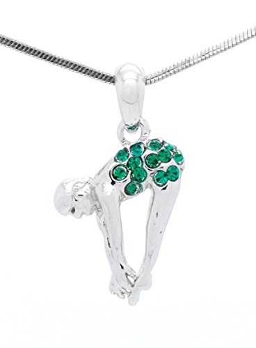Collier de plongée raffiné Fan Star Diver vert par la marque Violet Victoria