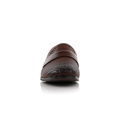 Image of Ferro Aldo Men's Classic Penny Loafers & Slip-On Dress Shoes | Woven, Floral, and Plaid Styles |