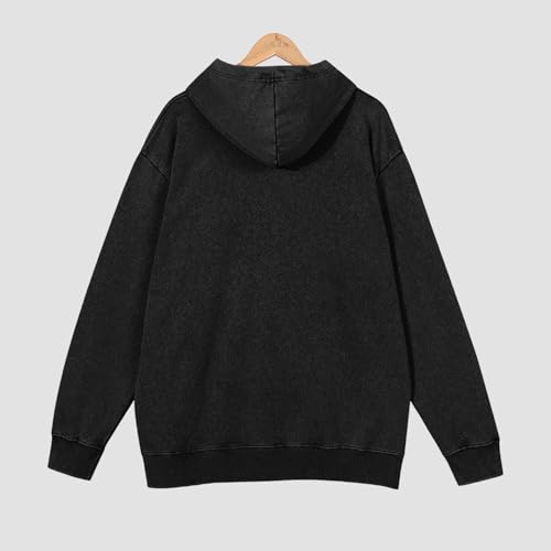 Oversized Hoodies for Mens Vintage Acid Wash Pullover Casual Hooded Sweatshirt with Kangaroo Pockets4