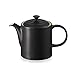Price comparison product image LE CREUSET Stoneware Grand Teapot, 1.3 Litres, Serves 4 Cups, Satin Black, 91011013000000