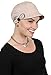 Newsboy Cap Summer Hats for Women Visor Chemo Headwear Cancer Hair Loss Head Coverings 100% Cotton Barcelona (Beige)