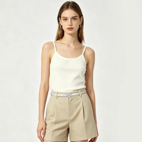Image of Aurolran Women's Leather Belt with Buckle - Ideal for Dresses, Jeans, and Coats