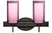 Besa Lighting 2SW-A44007-BR 2X40W G9 Pahu 4 Wall Sconce with Transparent Amethyst/Opal Glass, Bronze Finish