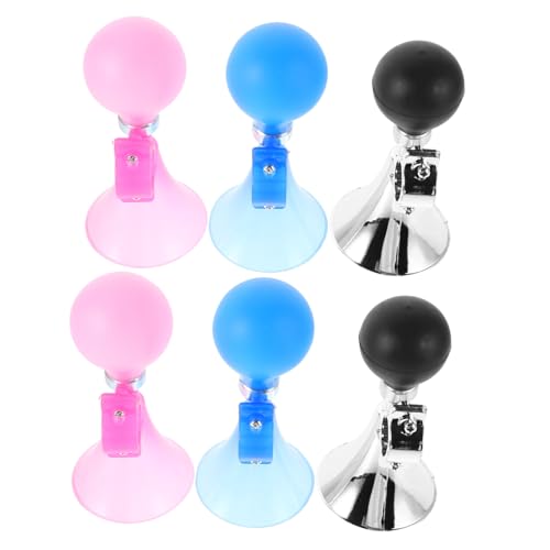 VANZACK 6Pcs Loud Sound Manual Bugle Bells for Bicycles Scooters Tricycles Durable Materials Easy Installation Authentic Air Horn Sound