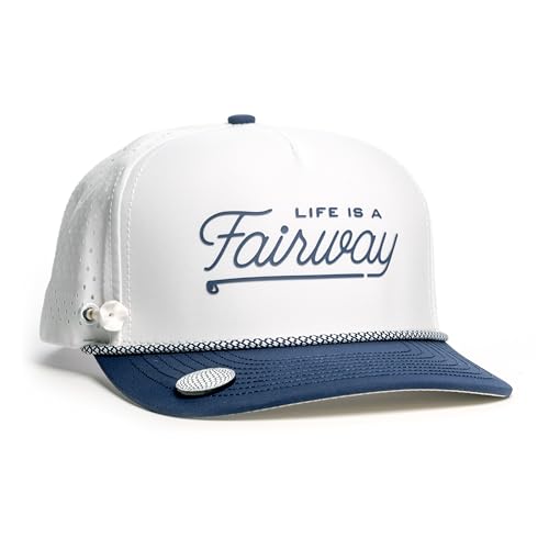 Image of BRIMZ Golf Performance Hat - Tee Holder & Magnetic Brim - Breathable Sweat & Water Resistant Golfing Snapback Cap