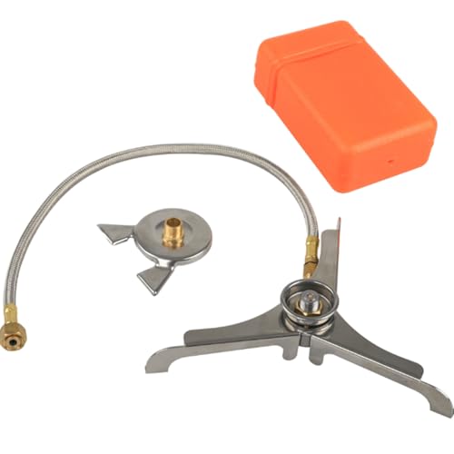 Adaptador de estufa de camping de acero inoxidable, accesorios de cocina, convertidor de quemador de gas, adaptador de cartucho de gas