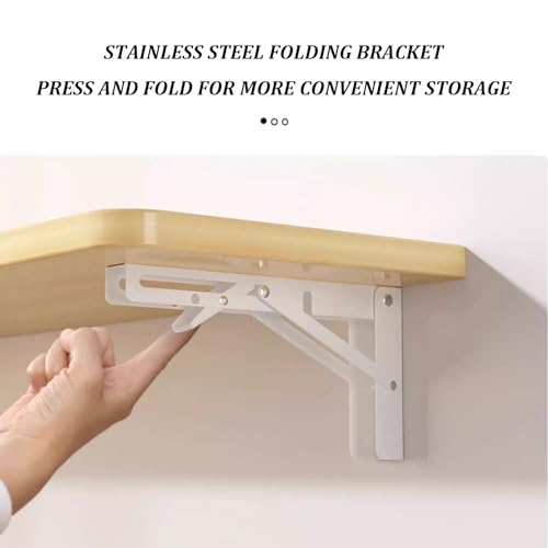 Table murale pliante beige 120x40 cm bureau gain de place - 7