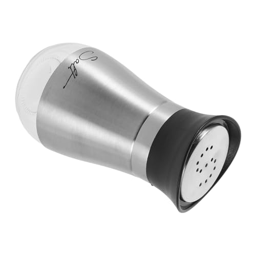 OKUMEYR Stainless Steel Spice Jars Glass Condiment Containers for Salt Pepper and Spices Elegant Seasoning Shaker for Home and Restaurant Use