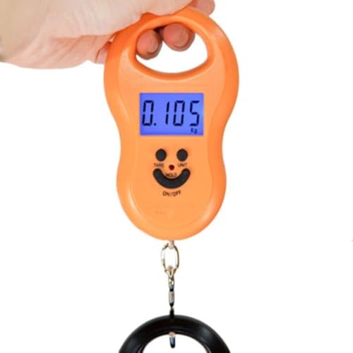 Portable Mini Electronic Hanging Scale for Luggage & Fishing - 50kg Capacity, Accurate Weight Measurement, Lightweight Travel Tool for Easy Packing & Carrying, Ideal for Travelers & Outdoor Enthu...