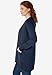 Woman Within Plus Size Perfect Longer-Length Cotton Cardigan - 1X, Navy