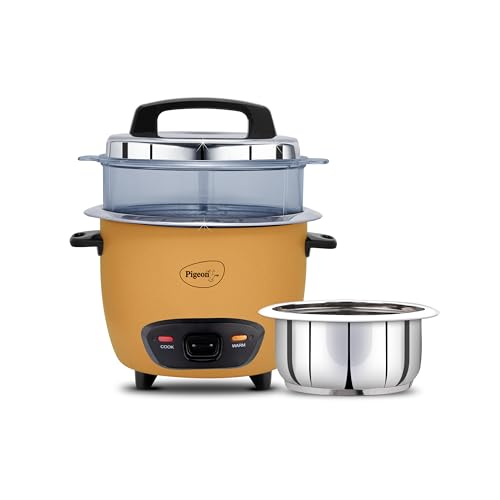 Rice Cooker Buying Guide: How to Choose 10 Pigeon Inox Pro Rice Cooker with Steamer, 1 litres | Stainless St...
