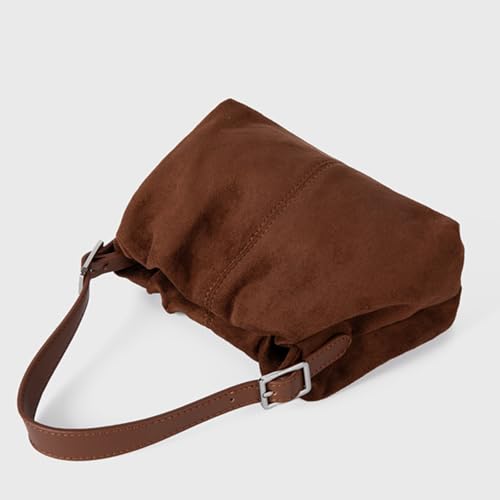 Grand sac à main daim logeable avec sangle réglable épaule - 6