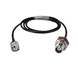 Pc-case 2ft Rf Electrical Wire Coaxial Cable Terminal Connector Tnc Female Bulkhead O-Ring to TNC...