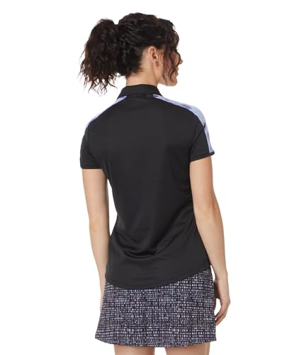 adidas Women's Ultimate365 Core Printed Sleeveless Golf Polo Shirt, Black, XL - Image 2