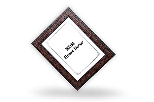 Image of Photo frame 8x12 /A4 Inches set of 2 Box Brown Color Flexible Glass & Synthetic Wood Hanging /Table Top High Density Photo Frame for Wall Decoration