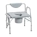 Drive Medical Deluxe Bariatric Drop-Arm Commode, Grey