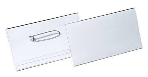 Durable Namensschilder Economy mit Kombiklemme, 50 Stück...