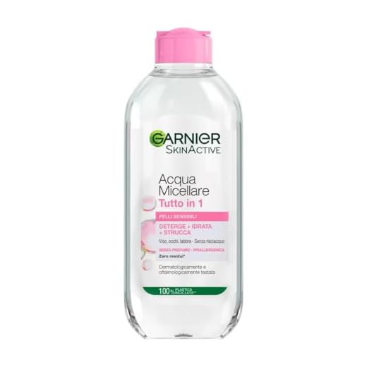 Garnier SkinActive, Acqua Micellare Tutto in 1, Pelli sensibili, Maxi formato, 400 ml