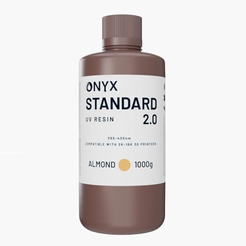 Image of Onyx Standard 2.0 3D Printing Resin - High Precision, Smooth Finish, Tough & Durable 405 nm UV Resin for Elegoo Mars Saturn Jupiter, Anycubic Photon, Phrozen, Creality LCD /MSLA Printers (Almond)