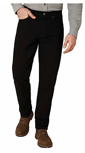 Eddie Bauer Men's Flannel-Lined Flex Jeans - Straight Fit, Black/Grey 40W x 32L Regular2
