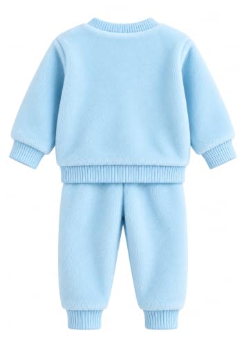 Image of Bold N Elegant Kids Fleece Sweatshirt & Jogger Set with Teddy Bear Applique