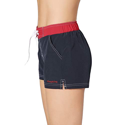 Image of Women Quick Dry Swimwear Trunks Sports Board Shorts with Soft Briefs Inner Lining