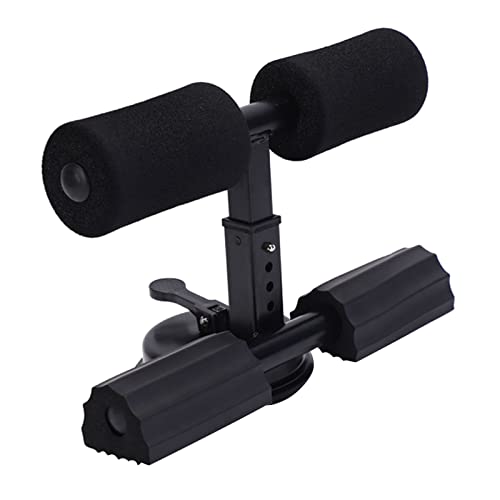 Sit Up Device Floor, Portable Sit Up Exercise Equipment with Suction Cup, Black Sit Up Exercise Bar for Home Work or Travel, Abdominal Training Device