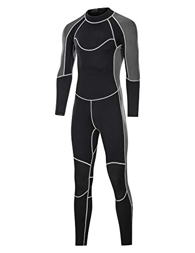 Letuwj Unisex Wetsuits Guardian 3mm Neoprene Full Scuba Diving Suits Surfing Swimming Long Sleeve Keep Warm for Water Sports Black M