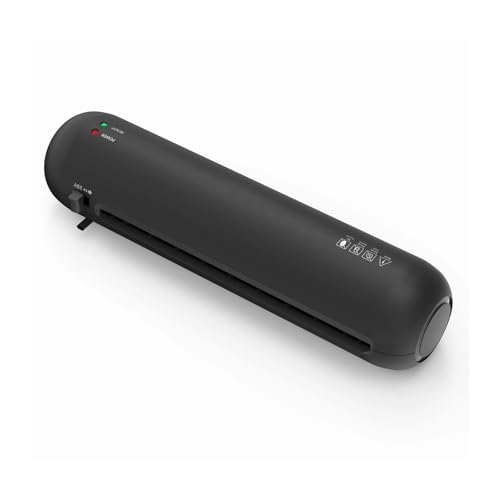 BGAZA Máquina laminadora de Documentos fotográficos con de 2 Rodillos for laminación en frío y en Caliente para la Oficina, la Escuela