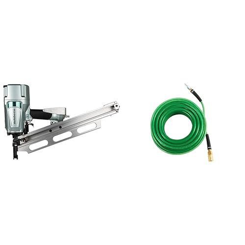 Image of Bundle of Metabo HPT Framing Nailer | NR83A5(S1) + Metabo HPT Air Hose | 1 /4-Inch x 100 Ft | 115156M